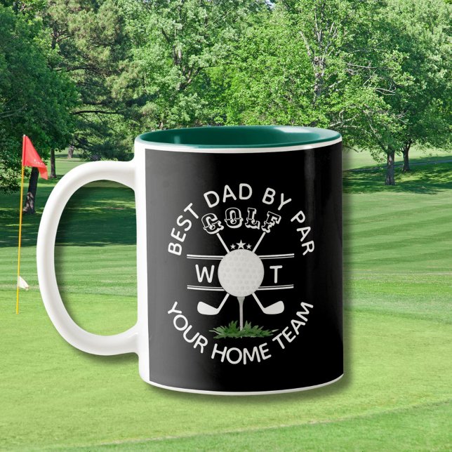 BESTER VATER VON PAR-MONOGRAMM  ZWEIFARBIGE TASSE (Von Creator hochgeladen)