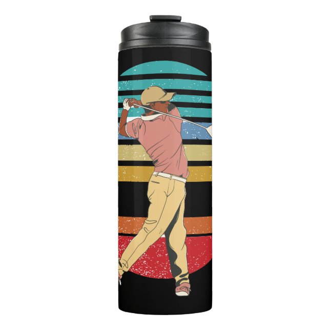 Bester Vater von Par Rainbow & Black Thermosbecher (Vorderseite)