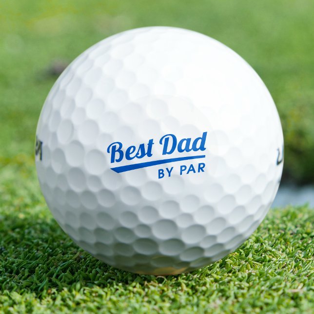 Bester Vater von Par Vatertag Geschenk blau Golfball (Von Creator hochgeladen)