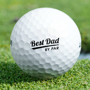 Bester Vater von Par Vatertag Geschenk Schwarz Golfball
