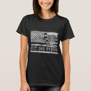 Bester Vater Von Par Vintage American Flag Disc Go T-Shirt