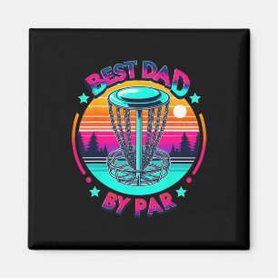 Bester Vater von Par Vintage Disc Golf Vater für M Magnet