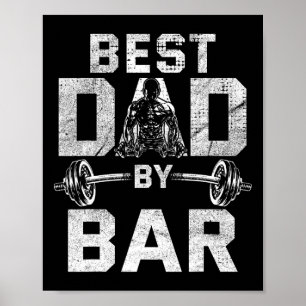 Bester Vater von R für Väter im Fitnessstudio zum  Poster