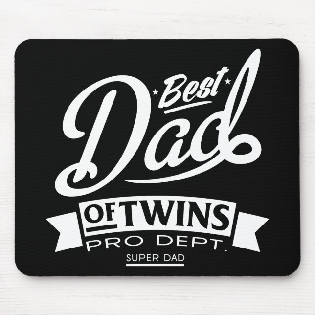 Bester Vater von Twins Pro Dept. Super Vater Mousepad (Vorne)