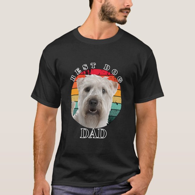 Bester Vater weich überzogene Radscheibe Terrier T-Shirt (Vorderseite)