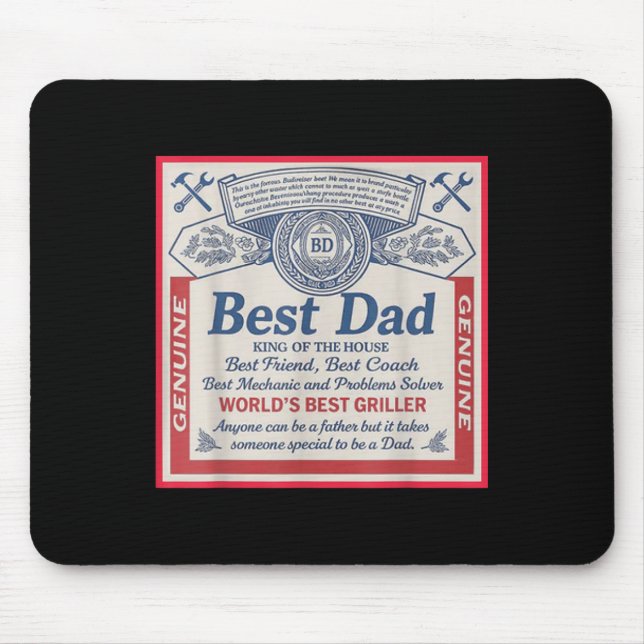 Bester Vater Weltweit Bester Griller Vatertag  Mousepad (Vorne)