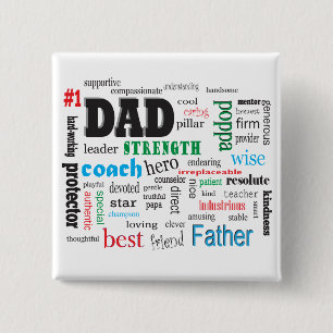 Bester Vater Word Cloud Button