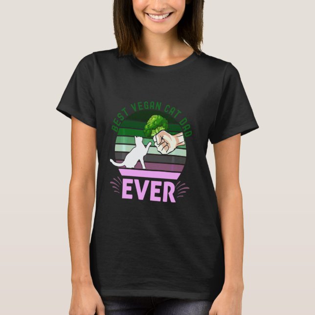 Bester veganer Katzenvater T-Shirt (Vorderseite)