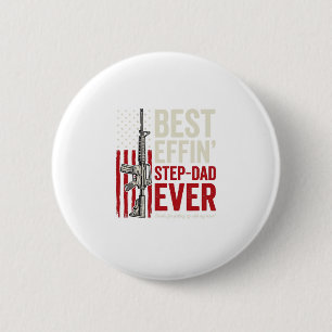 Bester verdammter Stiefvater ever Patrioten Vintag Button