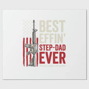 Bester verdammter Stiefvater ever Patrioten Vintag Geschenkpapier