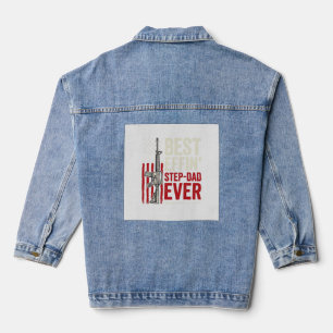 Bester verdammter Stiefvater ever Patrioten Vintag Jeansjacke