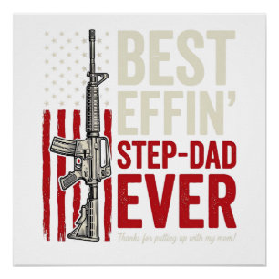 Bester verdammter Stiefvater ever Patrioten Vintag Poster