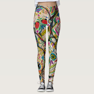 Bester Verkauf von Zucker-Schädelmuster Leggings