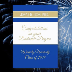 Bester Verkäufer! Doctorate Abschluss Card (Ph.D.) Karte