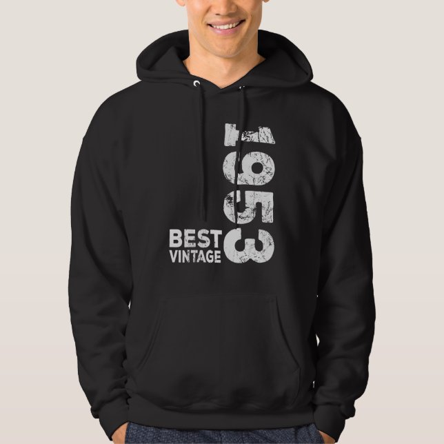 Bester Vintage 1953 Geburtstag Hoodie (Vorderseite)