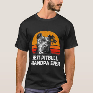 Bester Vintage-Pitbull-Opa Aller Zeiten Großeltern T-Shirt
