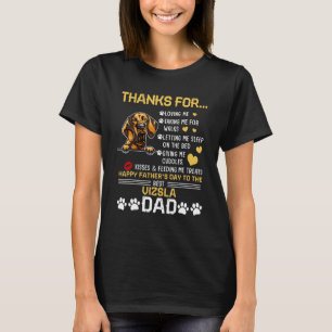 Bester Vizsla Hund Vater Glücklicher Vater Tag T-Shirt