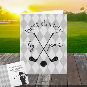 Bester von Par Personalisiertes Argyle Golf Faltge Karte