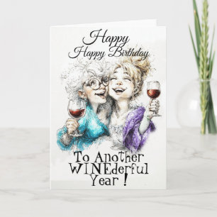 Bester Wein Geburtstag Karte