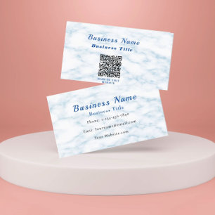 Bester Weißer Marmor-QR-Code Visitenkarte