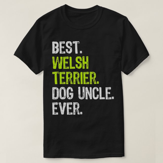 Bester Welsh Terrier Dog Uncle je T-Shirt (Design vorne)