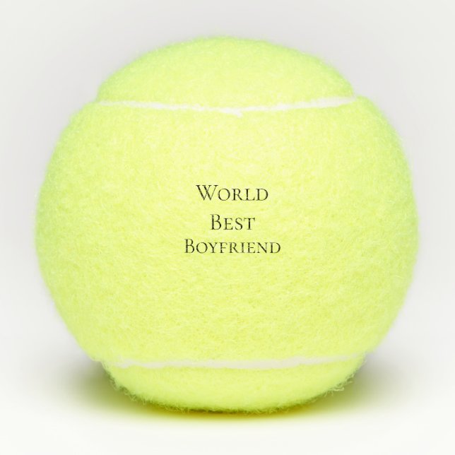 Bester Welt-Ehemann-Freund Mann Valentinstag m Tennisbälle (Vorderseite)