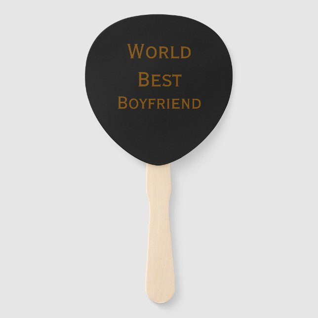 Bester Welt-Ehemann Freund Valentinstag m Fächer (Vorderseite)