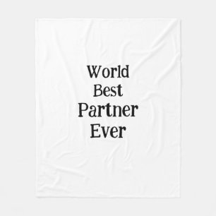 Bester Weltpartner ever Valentinstag Liebhaber Fre Fleecedecke
