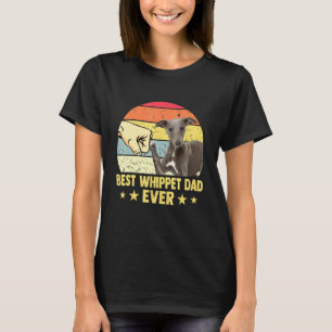 Bester Whippet-Vater Aller Zeiten Retro Vintage Va T-Shirt