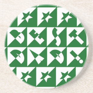 Bester Wild geschriebener Vater im grünen Unterset Sandstein Untersetzer