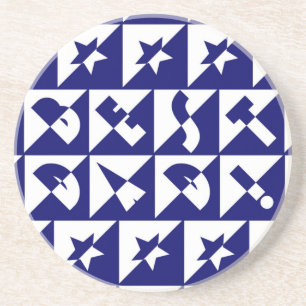 Bester Wild Text in blauer Untersetzer für Vater