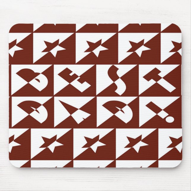 Bester Wilder Vater-Text in Rot Mousepad (Vorne)