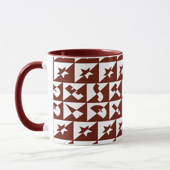 Bester Wilder Vater-Text in Rot Tasse (Links)