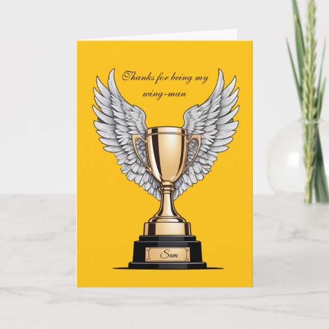 Bester Wingman Dankbarkeit  Karte (Vorderseite)