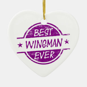 Bester Wingman überhaupt lila Keramik Ornament