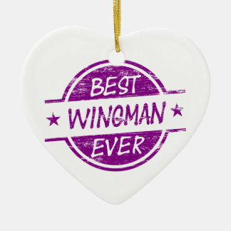 Bester Wingman überhaupt lila Keramik Ornament
