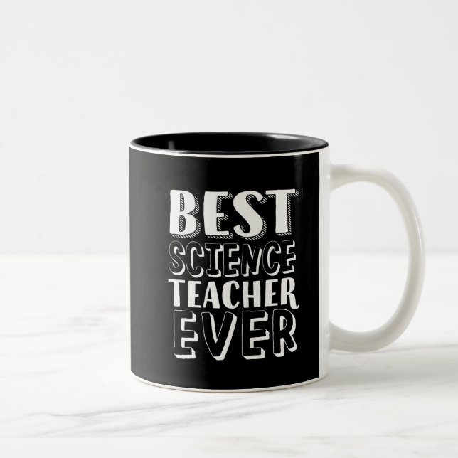 Bester Wissenschaftslehrer je Lehrer-Tagesgeschenk Zweifarbige Tasse (Rechts)