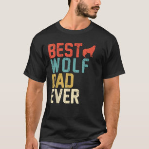 Bester WOLF Vater je Retro Vintag T-Shirt