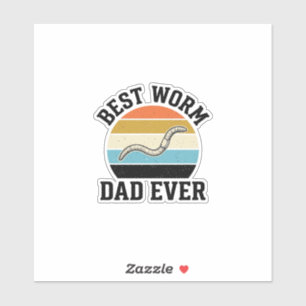 Bester Wurm-Vater Aller Zeiten Vintage Wurm-Shirt Aufkleber