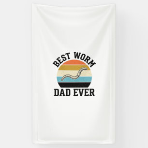 Bester Wurm-Vater Aller Zeiten Vintage Wurm-Shirt- Banner