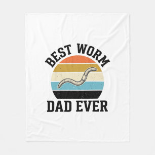 Bester Wurm-Vater Aller Zeiten Vintage Wurm-Shirt Fleecedecke