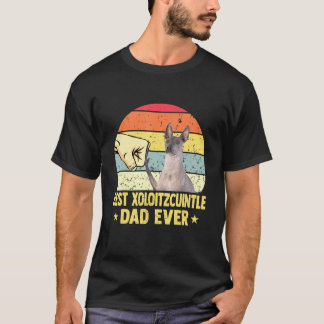 Bester Xoloitzcuintle Vater je Retro Vintager Vate T-Shirt