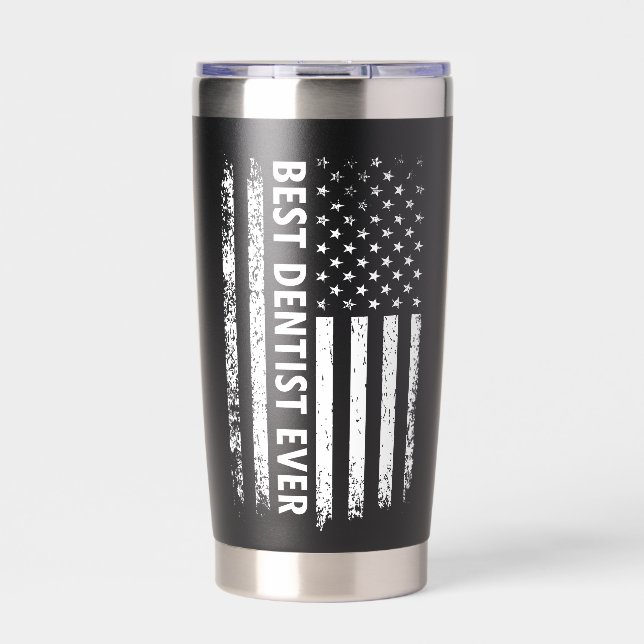 Bester Zahnarzt Aller Zeiten Geschenk Lustiges Zah Thermobecher (Vorderseite)