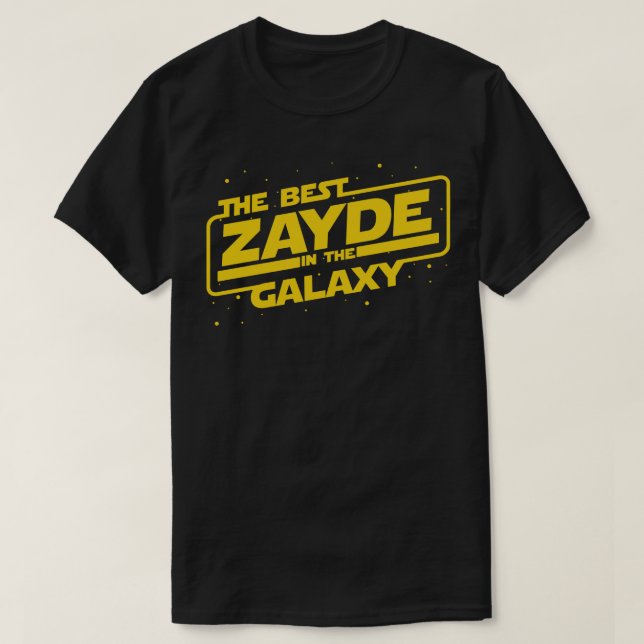 Bester Zayde im galaxisch-hebräischen jüdischen Gr T-Shirt (Design vorne)