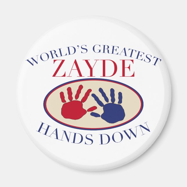 Bester Zayde überhaupt Magnet (Vorne)