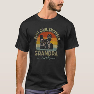 Bester Ziviler Ingenieur Opa je Retro-Grafikfett T-Shirt