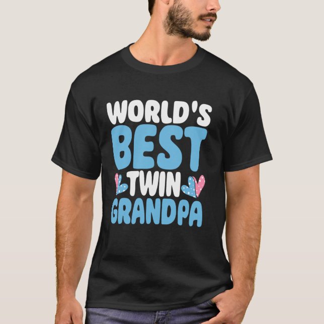 Bester Zwillings-Opa der Welt T-Shirt (Vorderseite)