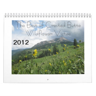 Bestes 2012 Butte-WildblumeVistas mit Haube Kalender