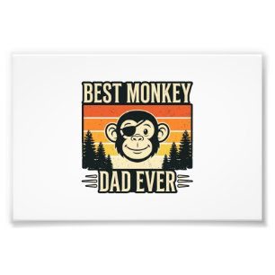 Bestes Affenvater-Shirt Ever Vintage Affenvater_1 Fotodruck