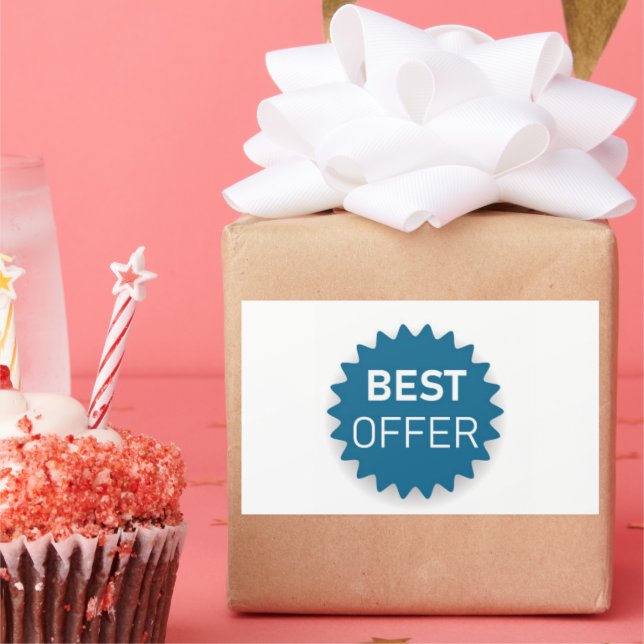 Bestes Angebot Rechteckiger Aufkleber (Party)